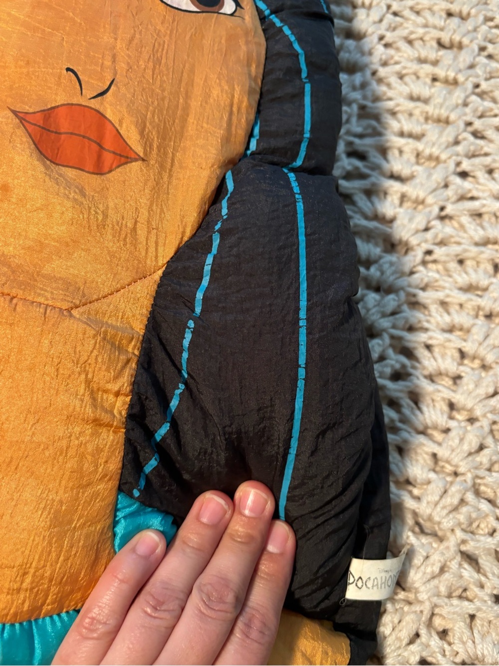 Vintage 1990’s Pocahontas Nylon Pillow - Picture 11 of 12
